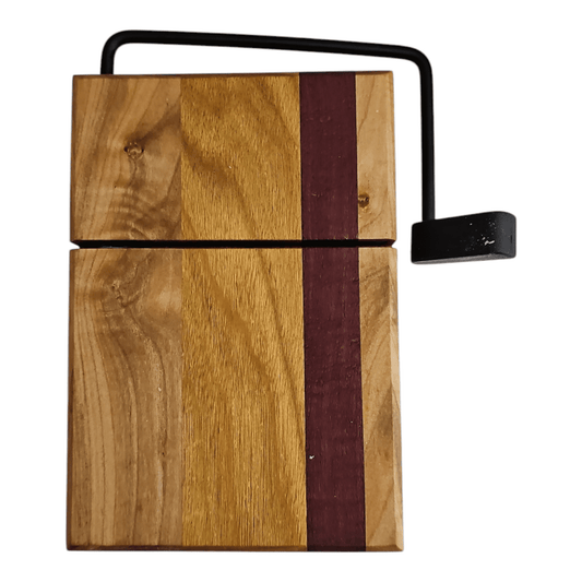 Cherry, Canary, Purpleheart Cheese Slicer Board