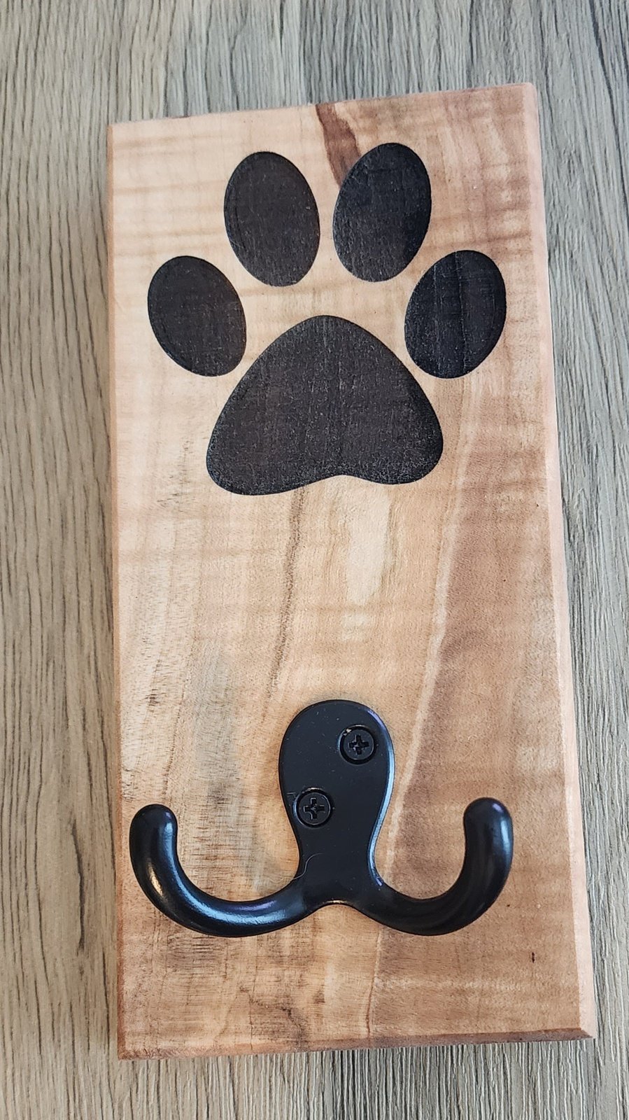 Frenchtown - Ambrosia Maple Wall Mount Dog Paw Leash Holder