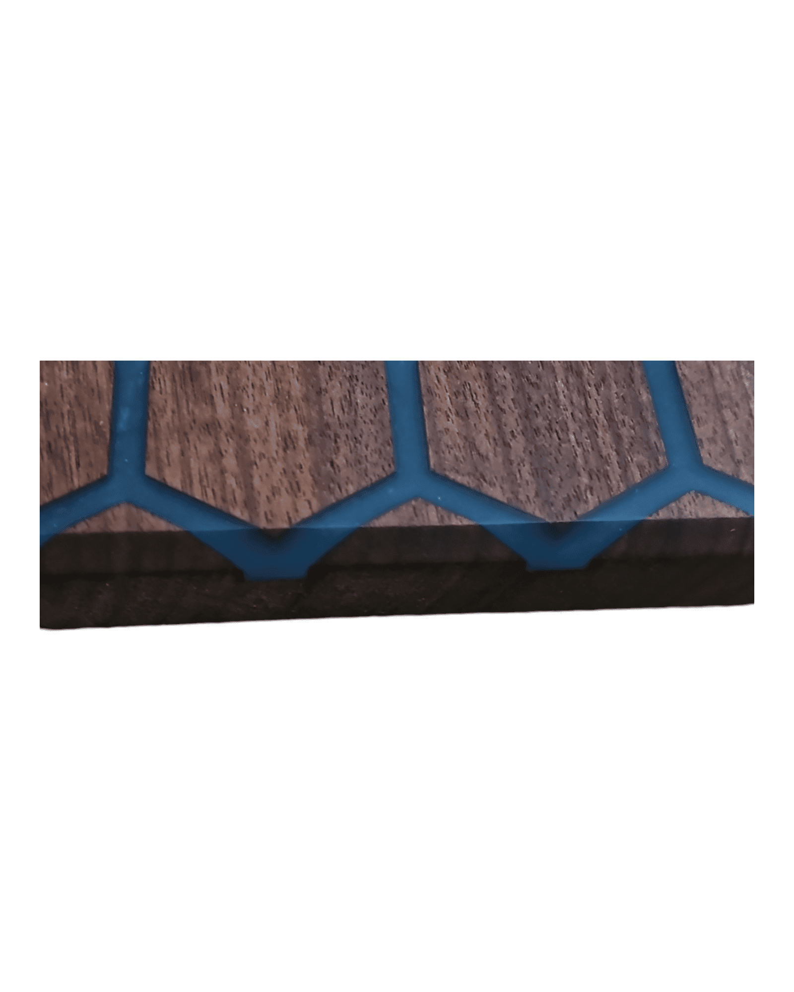 GEO Shape Sea Blue Epoxy Walnut Charcuterie Boards/Serving Board