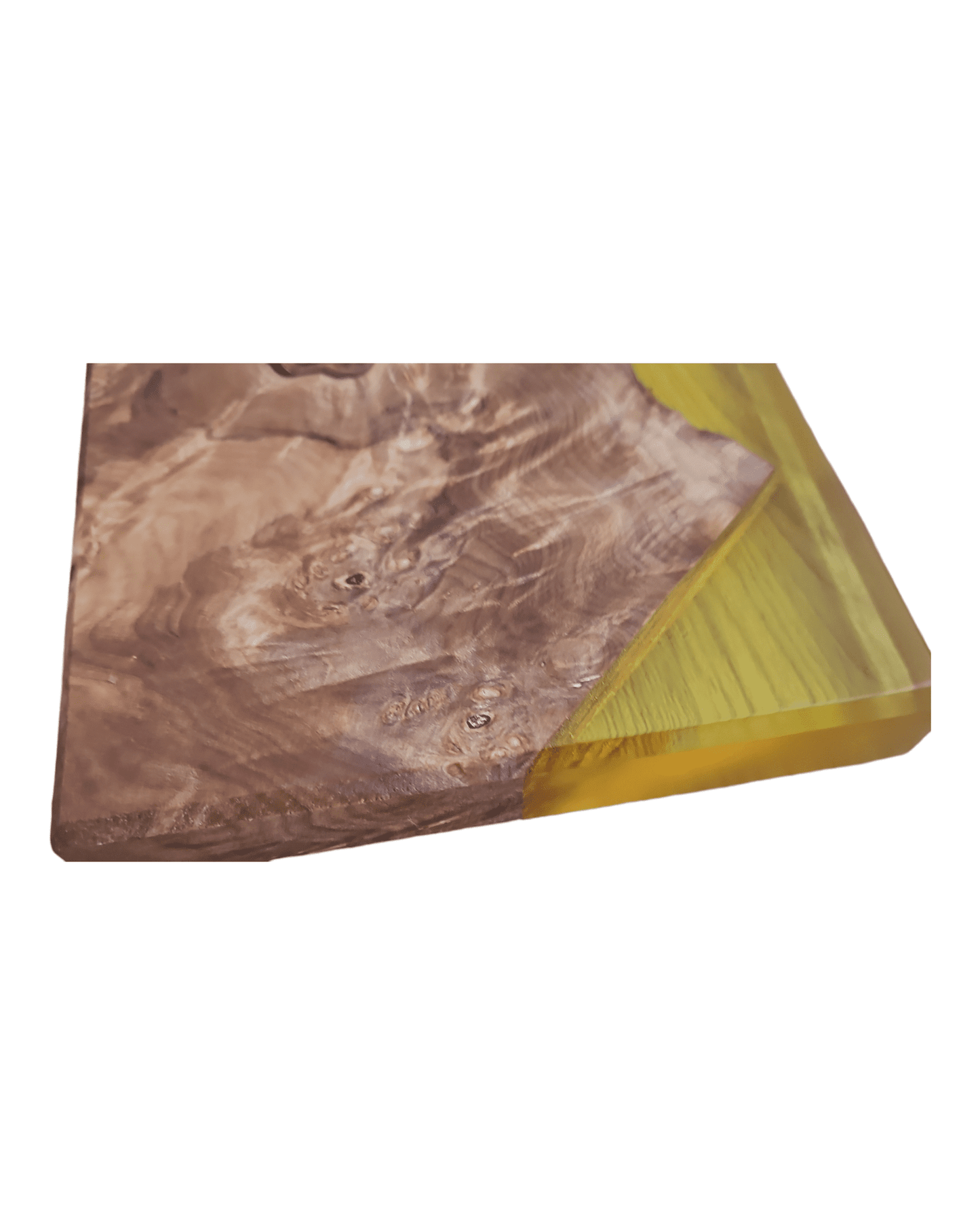 Maple Burl Clear Yellow Epoxy Charcuterie Boards/Serving Board - Creative Spruce Woodworking