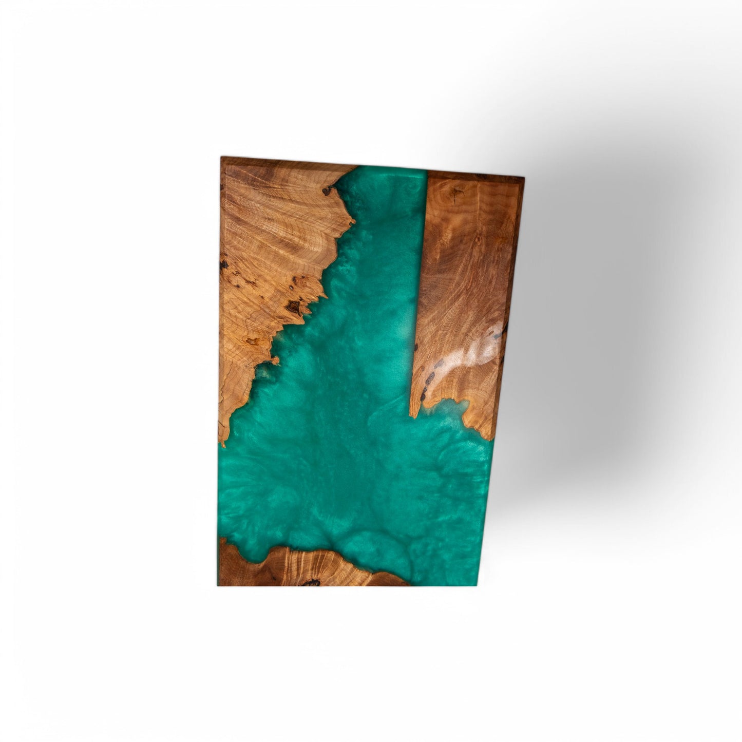 Maple Burl Turquoise Epoxy Charcuterie Boards/Serving Board, Cutting Board