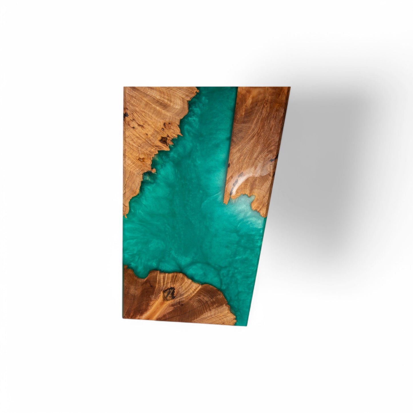 Maple Burl Turquoise Epoxy Charcuterie Boards/Serving Board, Cutting Board