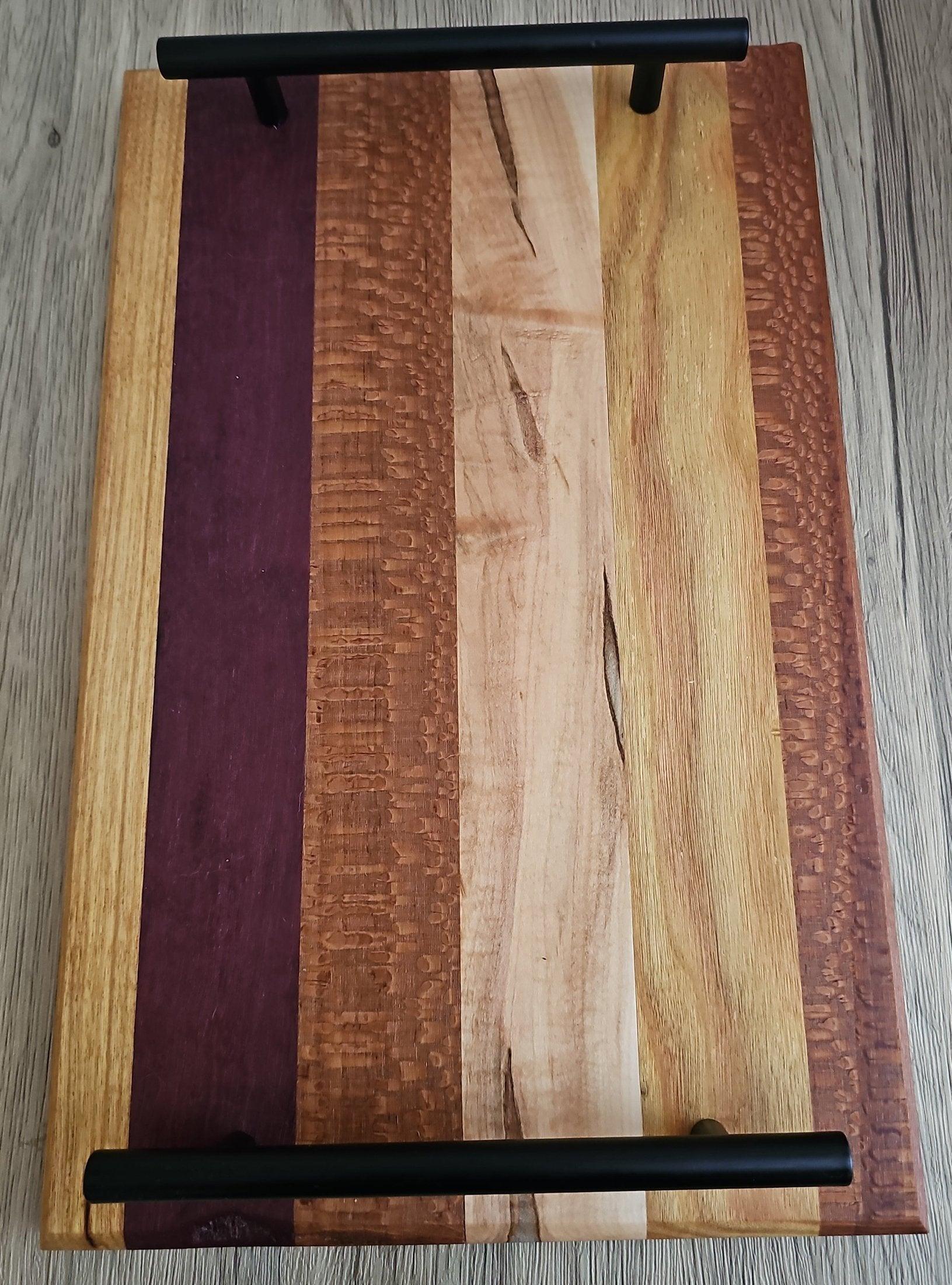 Maple, Canary, Lace, Purple Heart Wood Charcuterie Boards/Serving Board