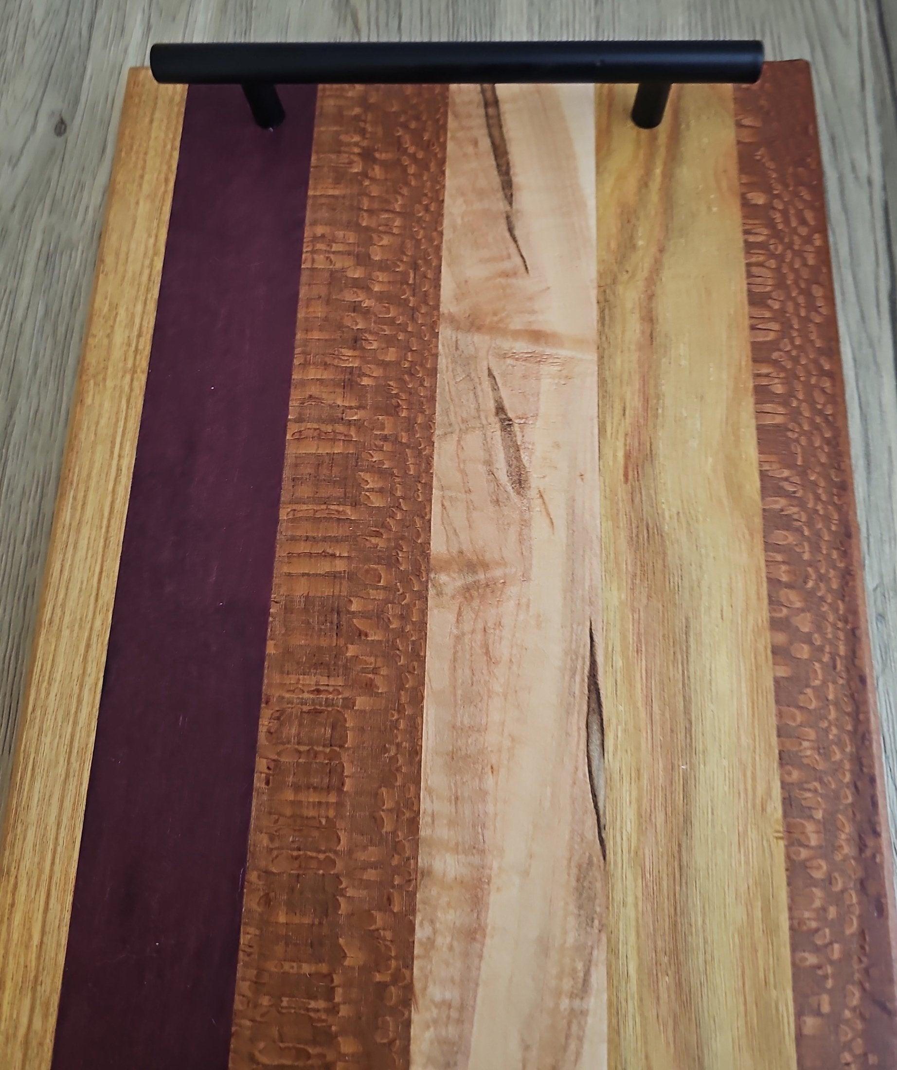 Maple, Canary, Lace, Purple Heart Wood Charcuterie Boards/Serving Board