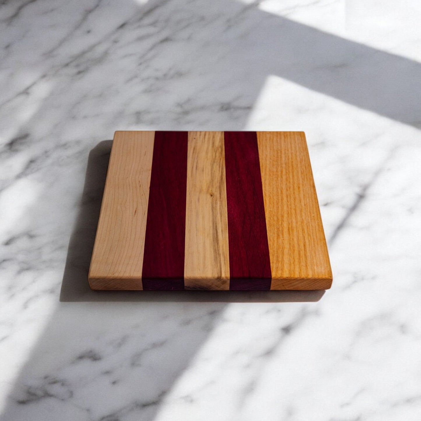 Maple, Walnut, and Purpleheart Charcuterie Boards/Serving Board/Cutting Board