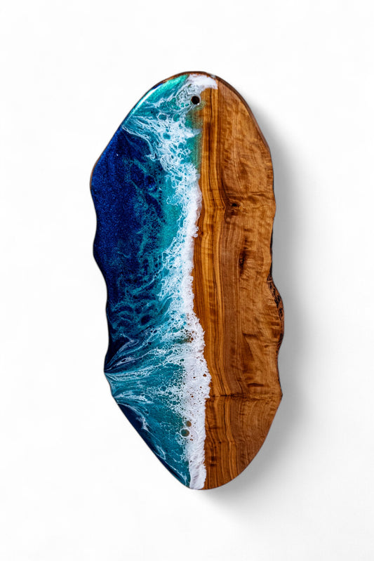 Ocean Epoxy Olive Wood Charcuterie Boards/Serving Board