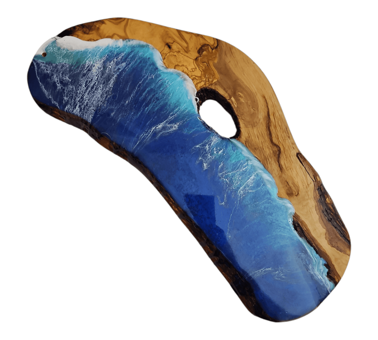 Ocean Epoxy Olive Wood Charcuterie Boards/Serving Board