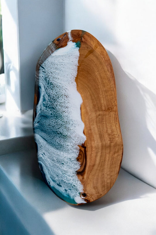 Ocean Epoxy Olive Wood Charcuterie Boards/Serving Board