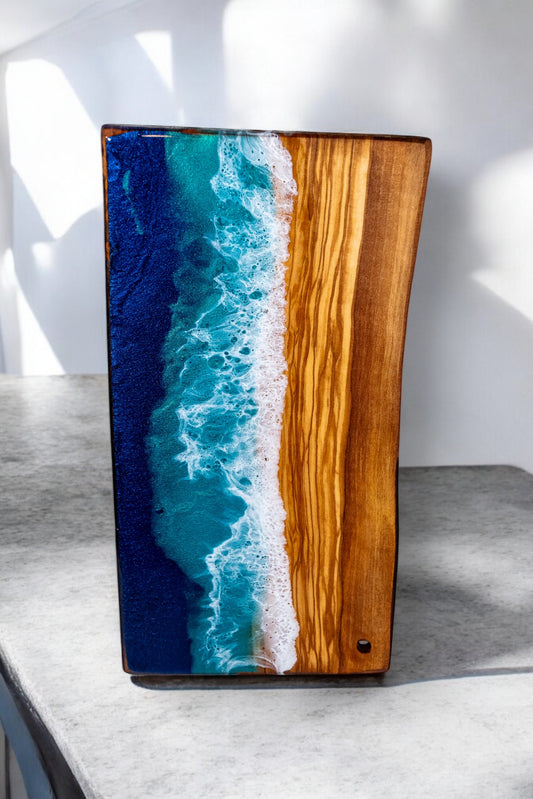 Ocean Epoxy Olive Wood Charcuterie Boards/Serving Board