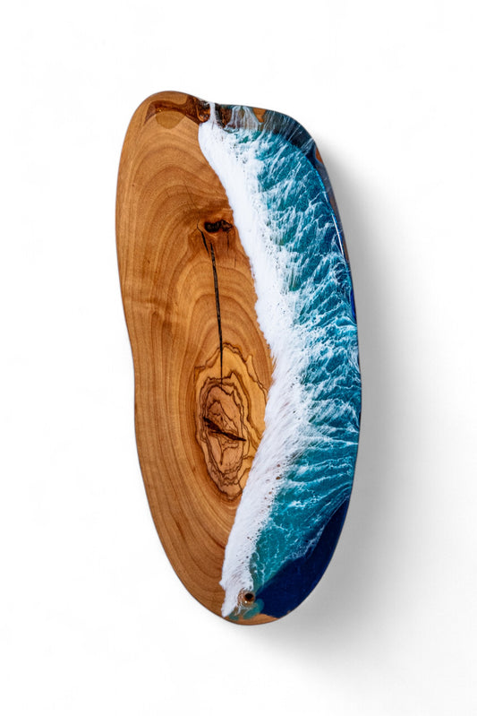 Ocean Wave Olive Wood Charcuterie Board/Cutting Board