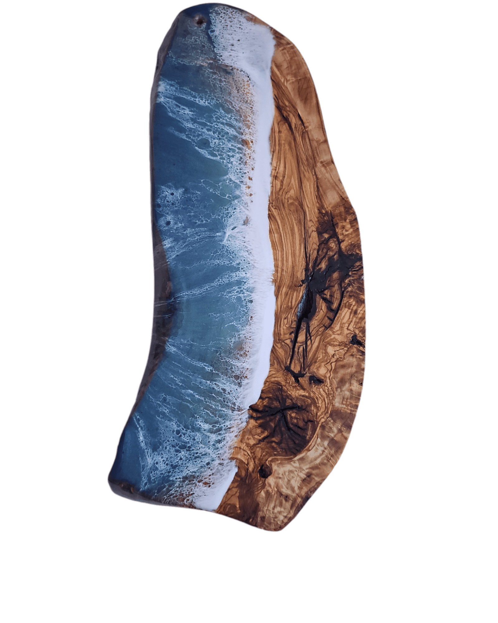 Ocean Wave Olive Wood Charcuterie Board/Cutting Board