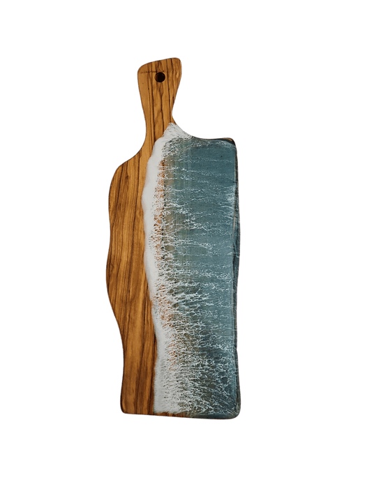 Ocean Wave Olive Wood Charcuterie Board/Cutting Board - Creative Spruce Woodworking