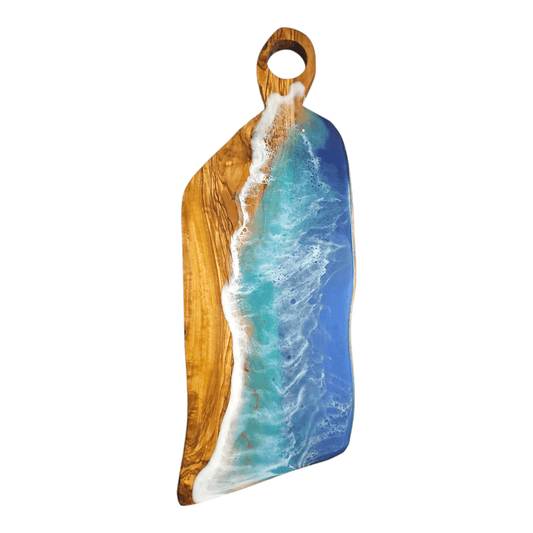 Ocean Wave Olive Wood Charcuterie Board/Cutting Board