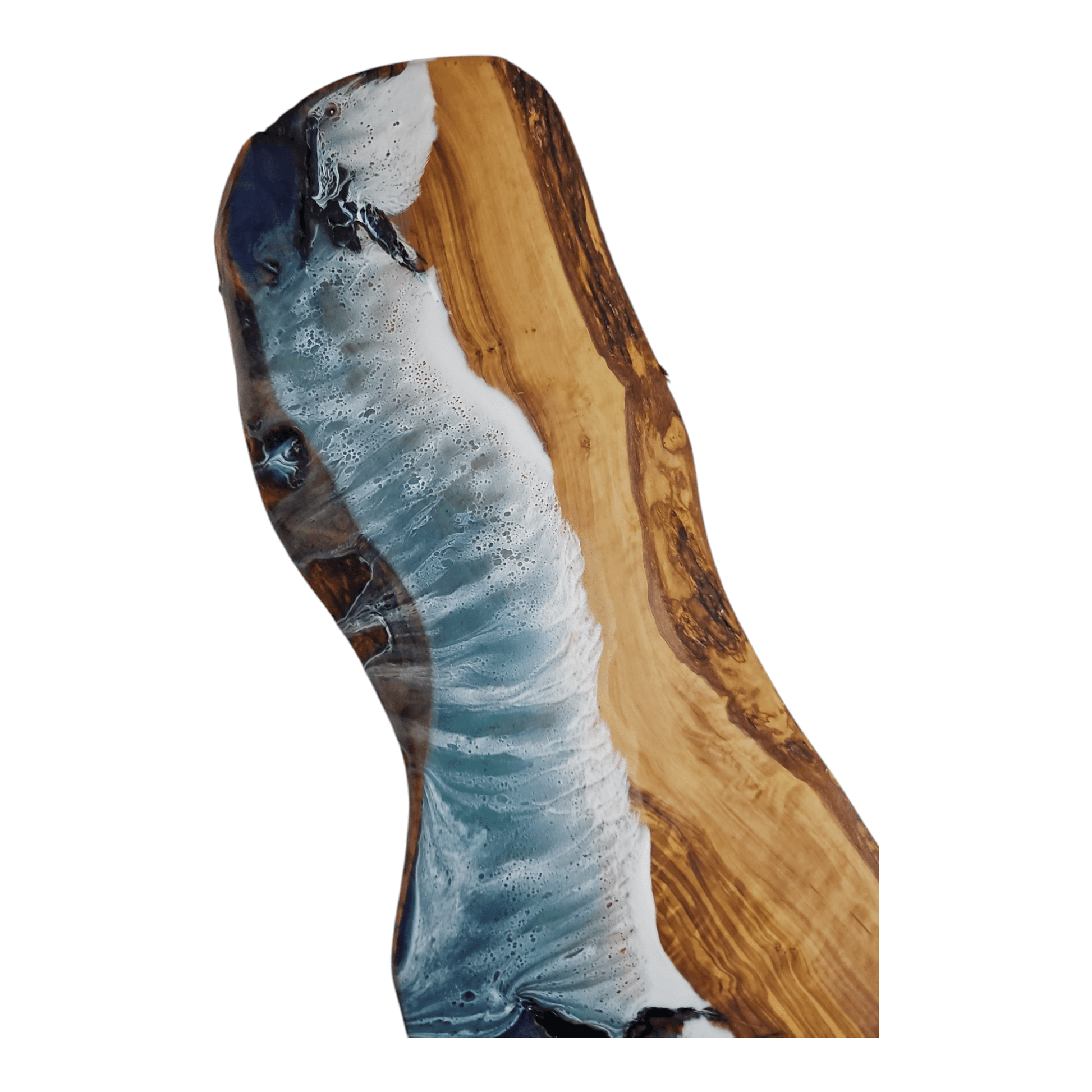 Ocean Wave Olive Wood Charcuterie Board/Cutting Board