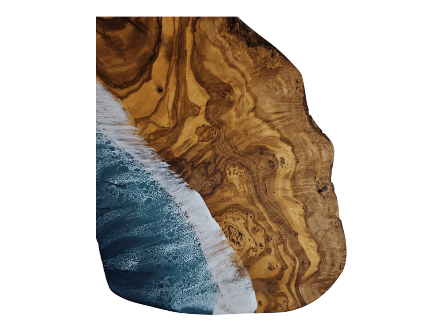 Ocean Wave Olive Wood Charcuterie Board/Cutting Board