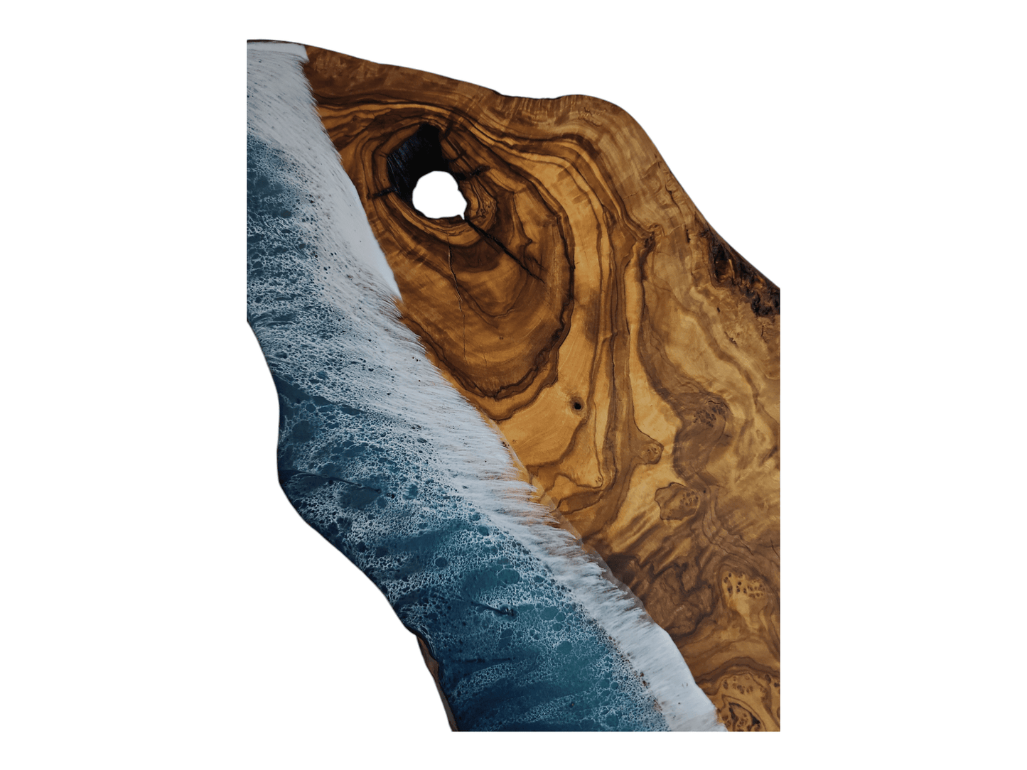 Ocean Wave Olive Wood Charcuterie Board/Cutting Board