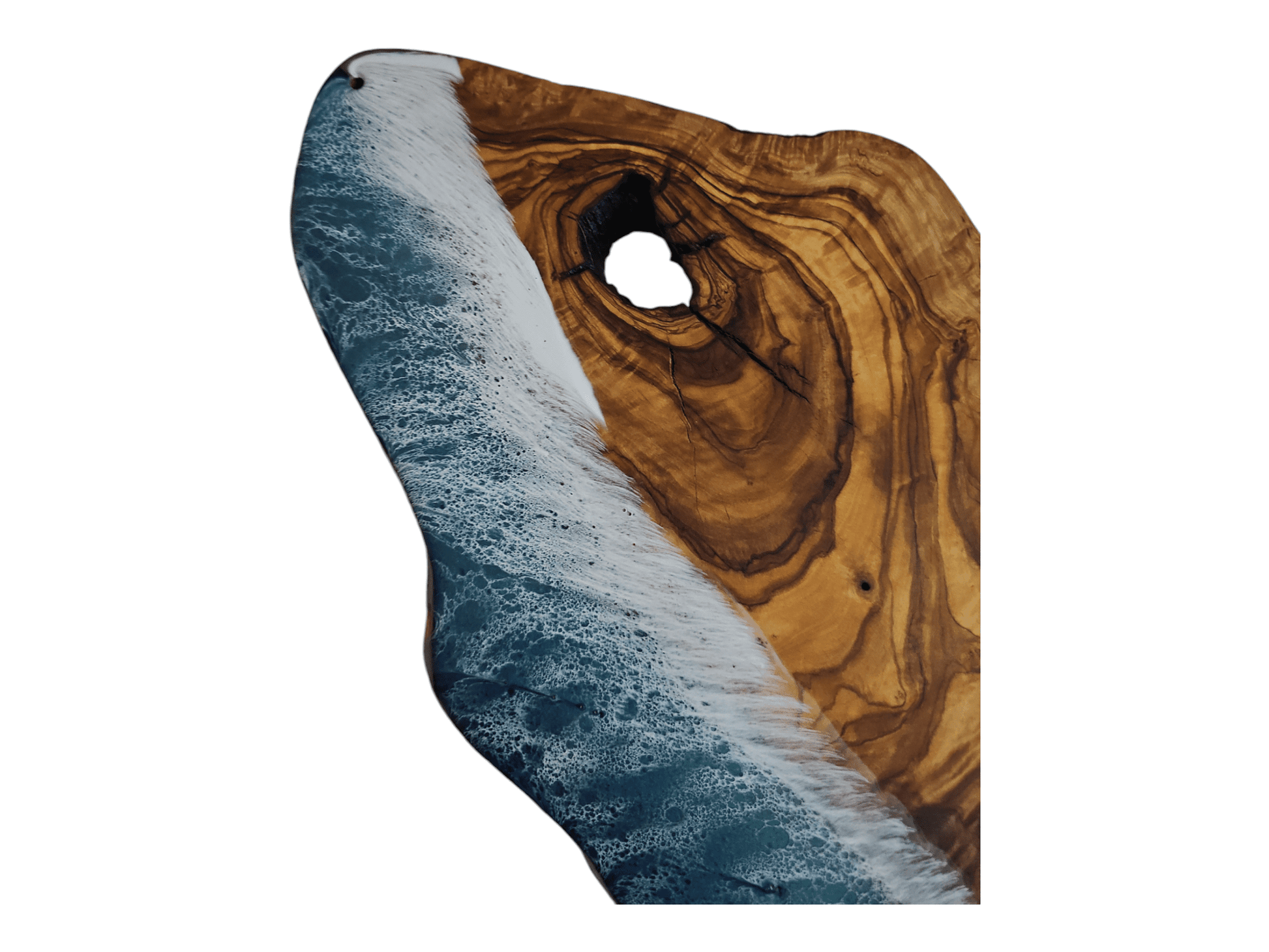 Ocean Wave Olive Wood Charcuterie Board/Cutting Board