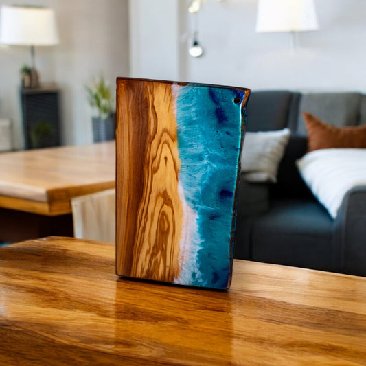 Ocean Wave Olive Wood Charcuterie Board/Cutting Board