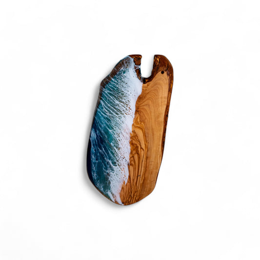 Ocean Wave Olive Wood Charcuterie Board/Cutting Board