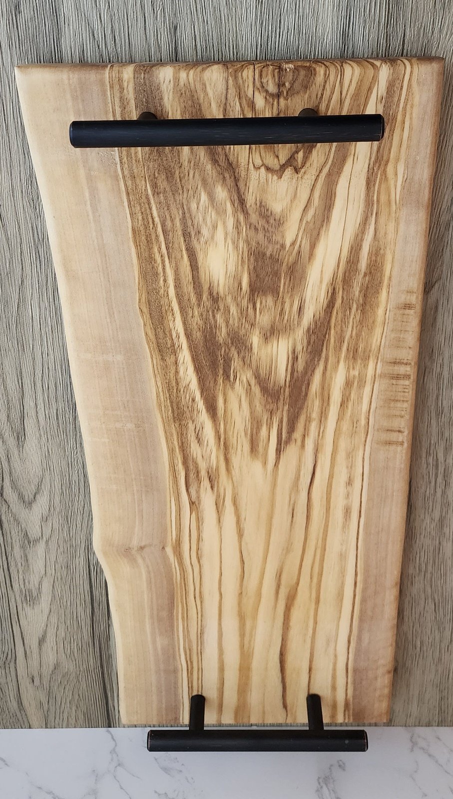 Olive Wood with Handle Hardwood Cutting Board - Creative Spruce Woodworking