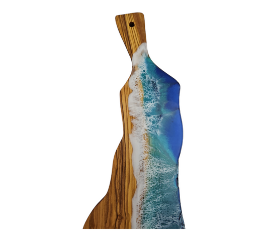 Ocean Epoxy Olive Wood Charcuterie Boards/Serving Board - Creative Spruce Woodworking