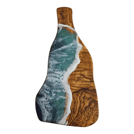 Ocean Wave Olive Wood Charcuterie Board/Cutting Board