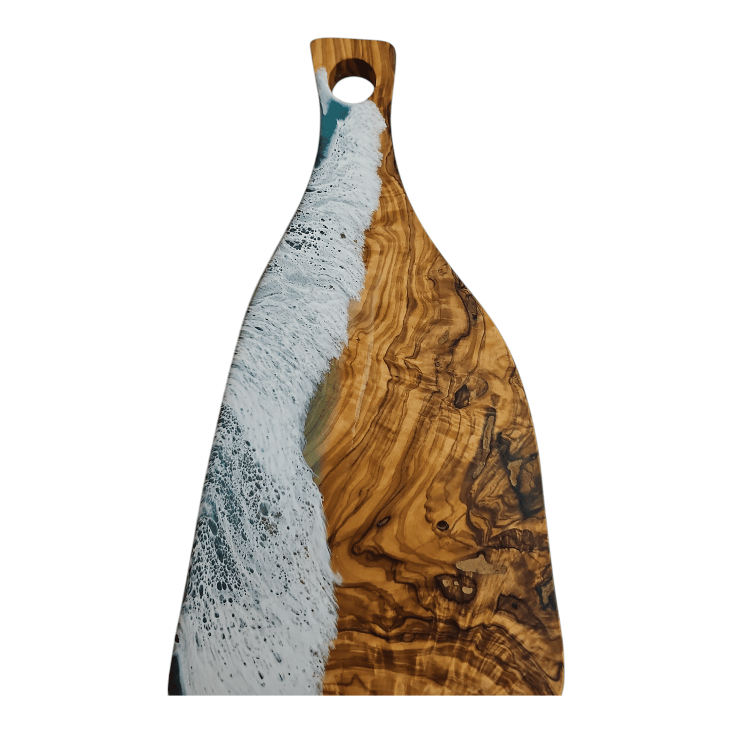 Ocean Wave Olive Wood Charcuterie Board/Cutting Board