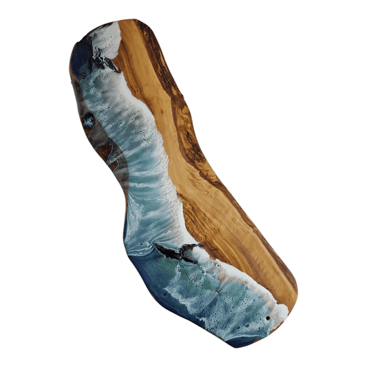 Ocean Wave Olive Wood Charcuterie Board/Cutting Board