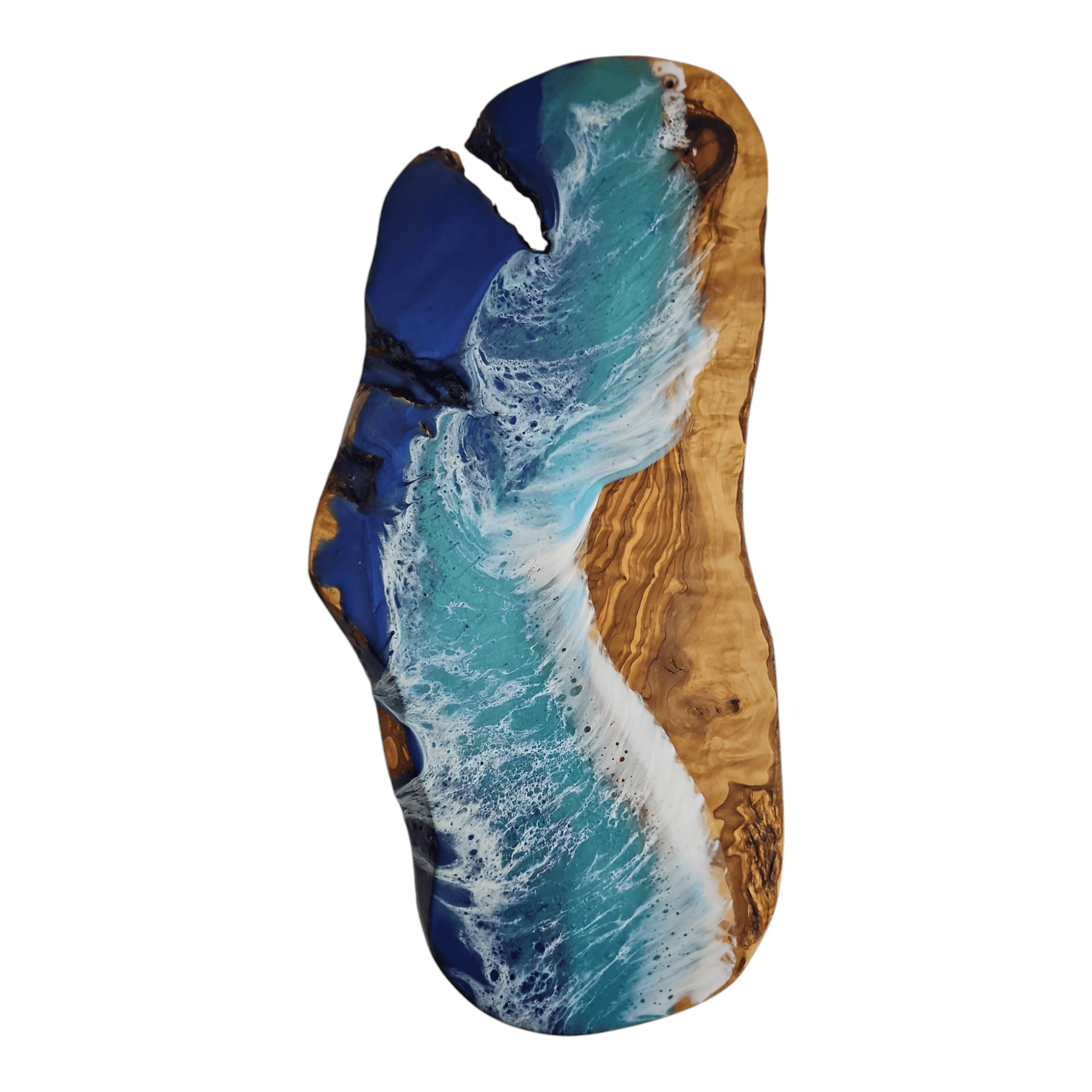 Ocean Wave Olive Wood Charcuterie Board/Cutting Board