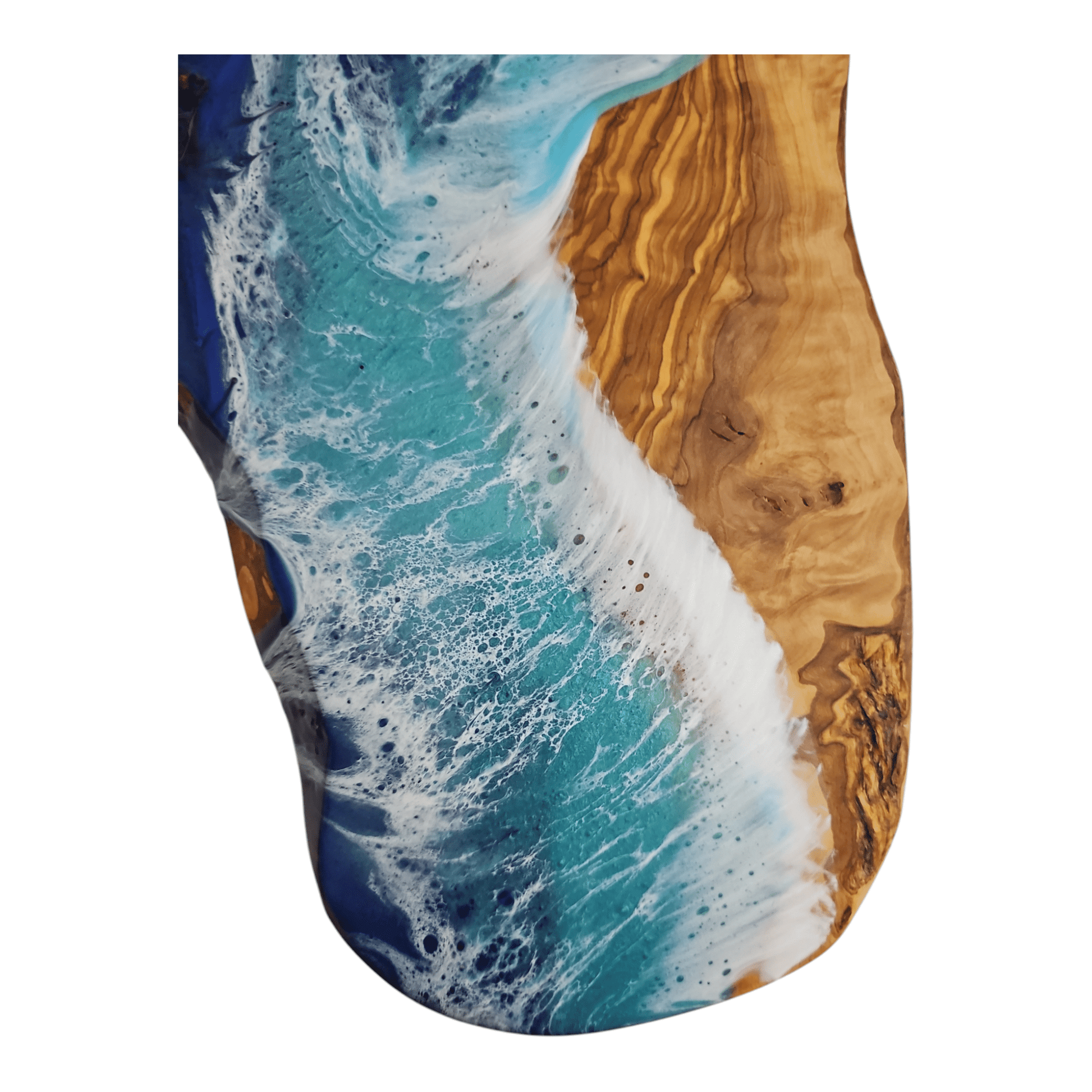 Ocean Wave Olive Wood Charcuterie Board/Cutting Board