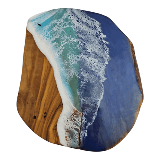 Ocean Wave Olive Wood Charcuterie Board/Cutting Board