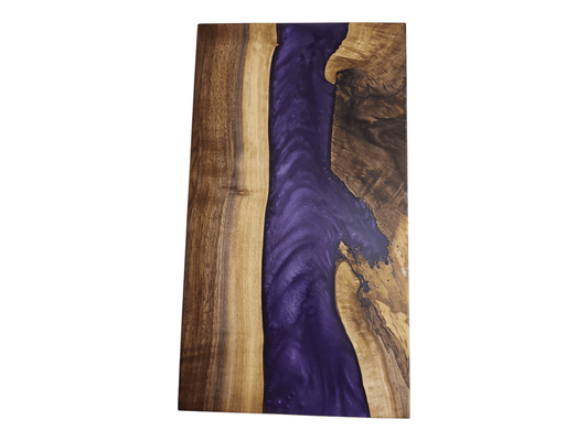 Purple Epoxy Walnut Wood Charcuterie Boards/Serving Board with Handle