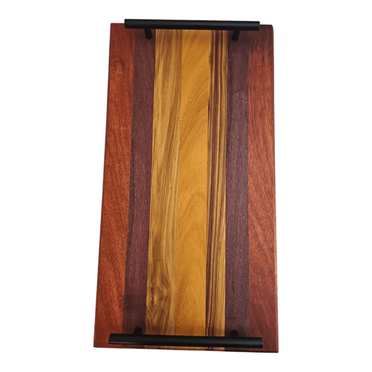 Purpleheart, Zebra, Osage, Cherry and Brazilian Cherry Charcuterie Boards/Serving Board/Cutting Board with Handle