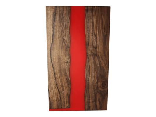 Red Epoxy Walnut Charcuterie Boards/Serving Board