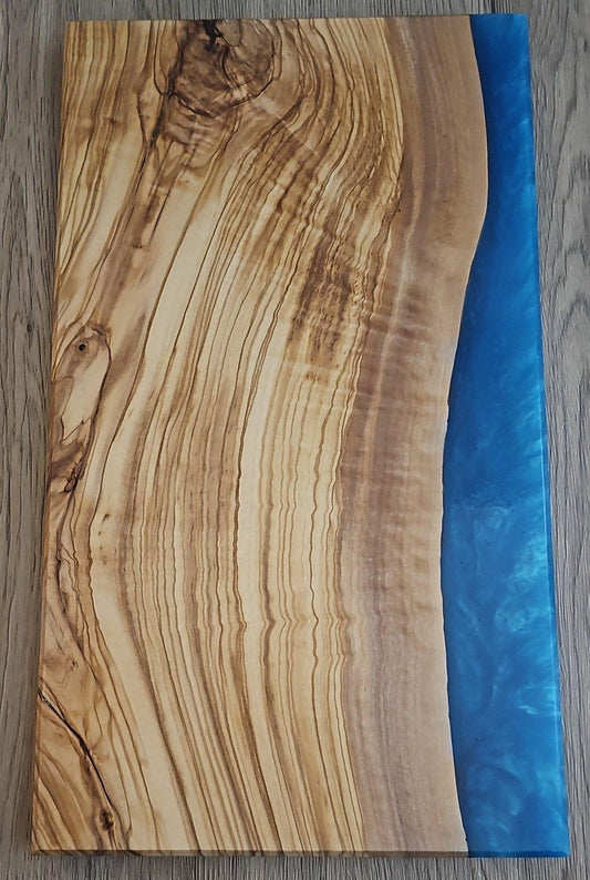 Sea Blue Epoxy Olive Charcuterie Boards/Serving Board