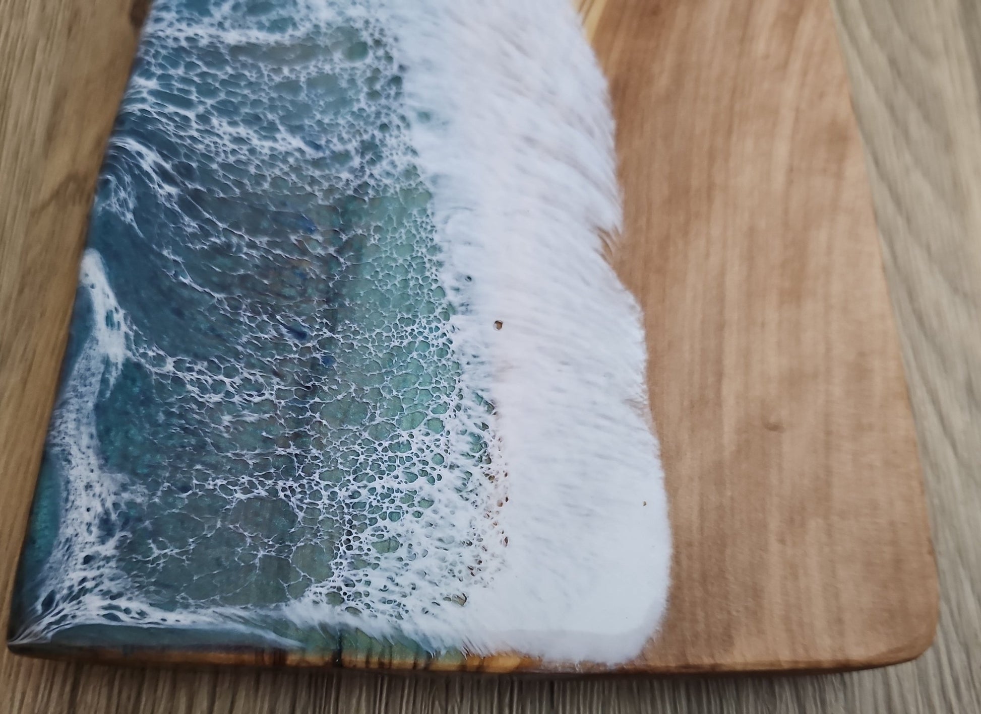 The Corner - Ocean Wave Olive Wood Charcuterie Board/Cutting Board - Creative Spruce Woodworking