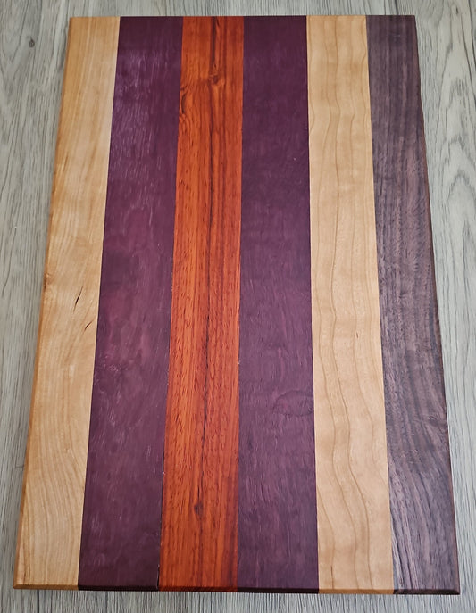 Walnut, Cherry, Purple Heart, Padauk, Canary Charcuterie Boards/Serving Board/Cutting Board - Creative Spruce Woodworking