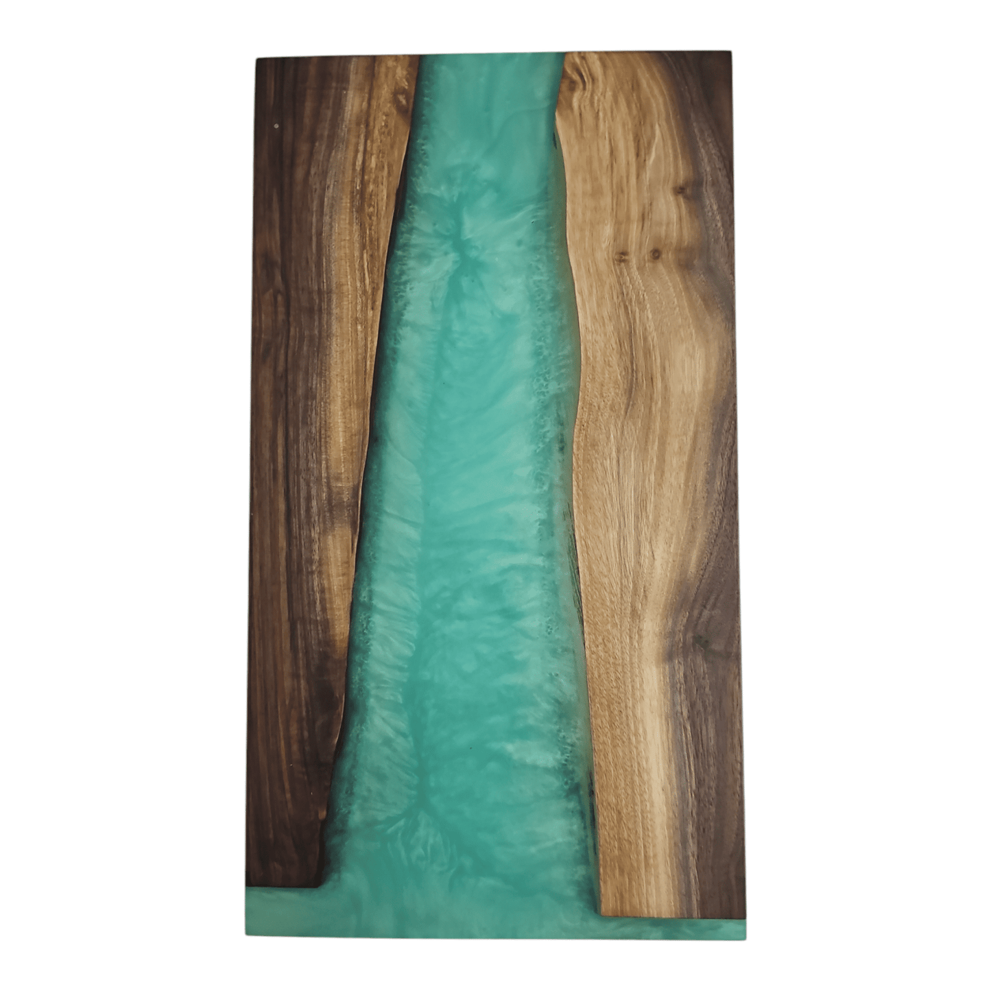 Walnut Wood with Turquoise Epoxy Charcuterie Boards/Serving Board with Handle