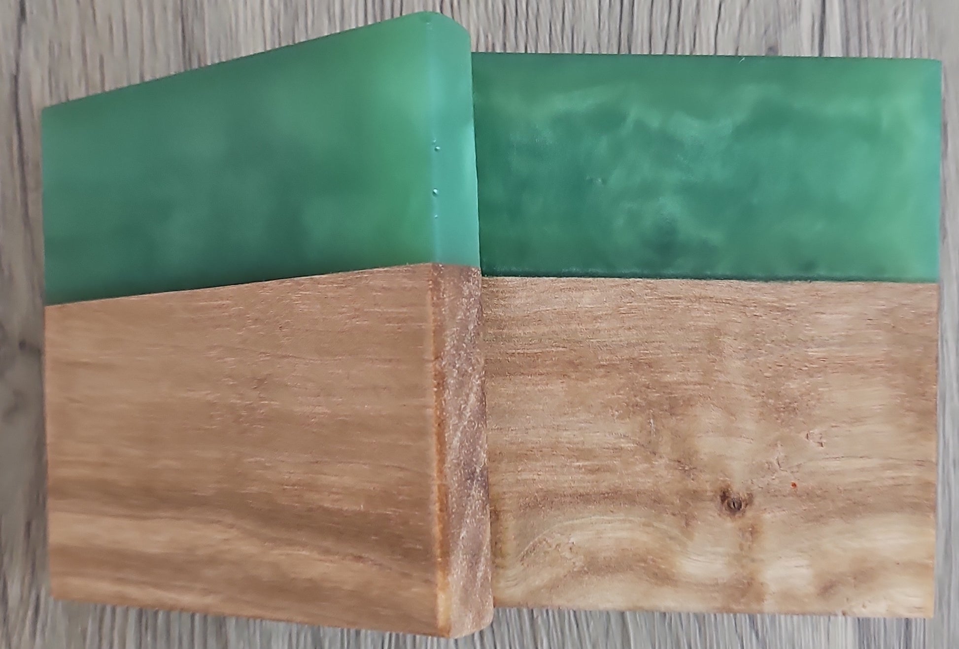 Walnut with Medium Green Epoxy Coaster - Creative Spruce Woodworking