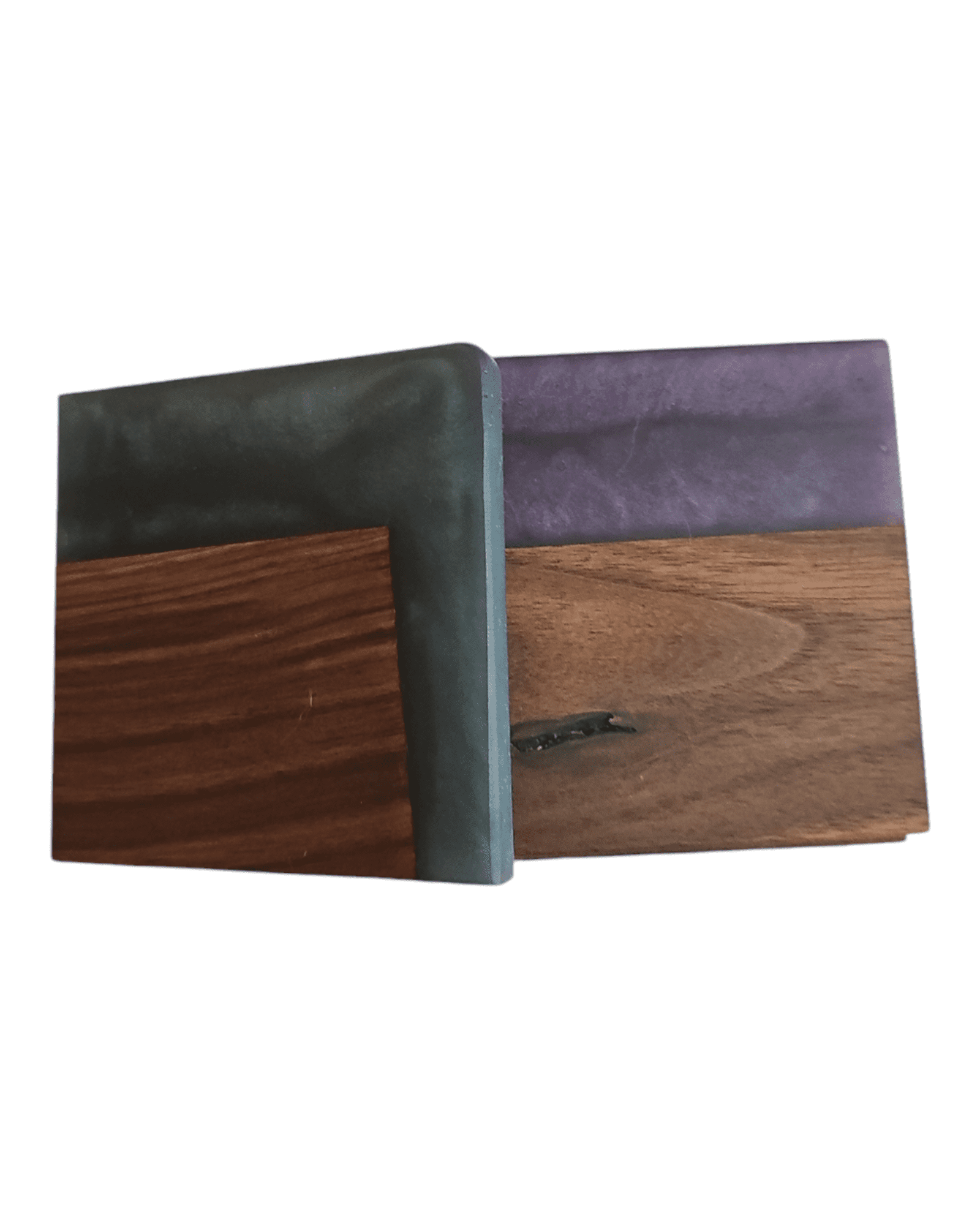 Walnut with Metal Gray/Violet Epoxy Coaster - Creative Spruce Woodworking