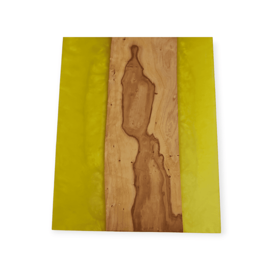 Yellow Epoxy Apple Charcuterie Boards/Serving Board